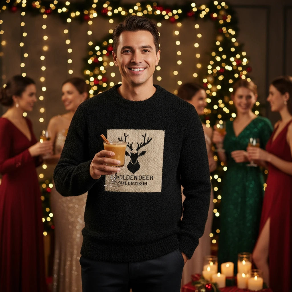 Men's Fashionable High Neck Warm Knit Sweater