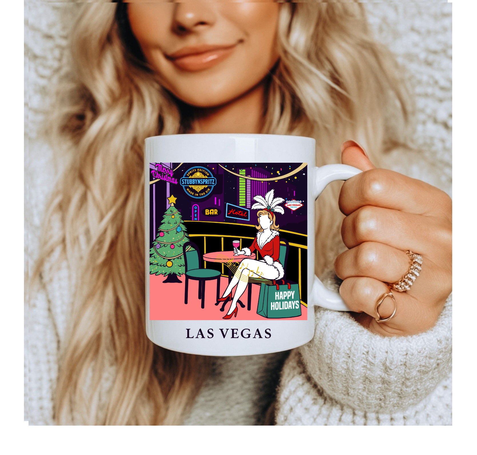 Las Vegas Festive Ceramic Mug From Fine Ceramic Collection Limited Edition For Collectors