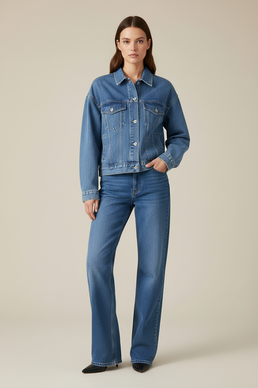 Premium Denim Jacket Oversized Light Blue Limited Edition