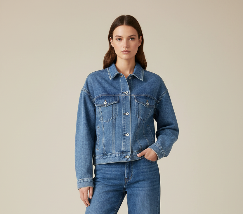 Premium Denim Jacket Oversized Light Blue Limited Edition