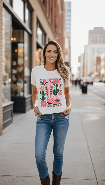 White Leather Western Boots Flower Print Heritage Collection Limited Edition For Women