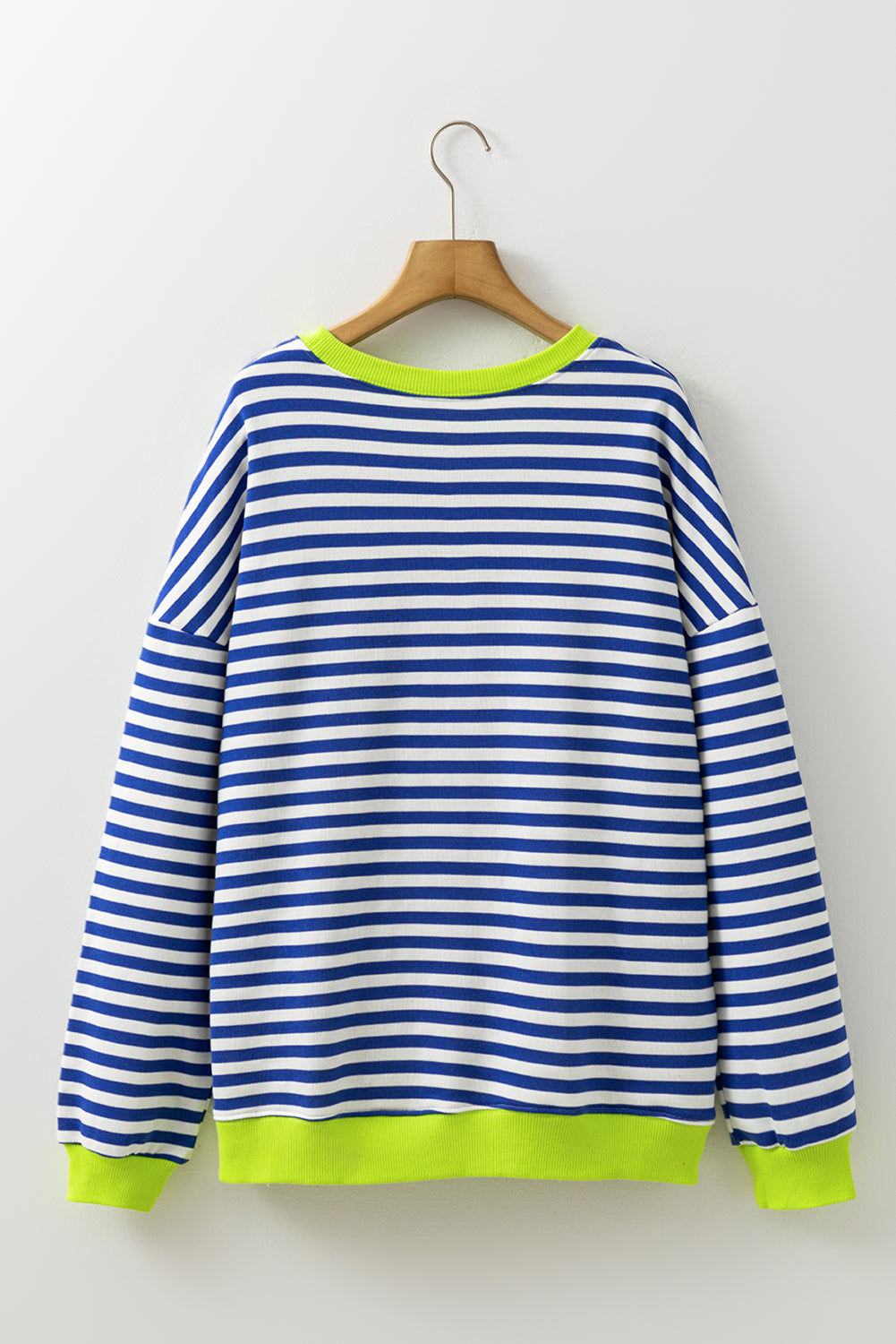 Sky Blue Striped Ribbed Sweatshirt From Luxe Heritage Collection Premium Knitwear Exclusive Edition