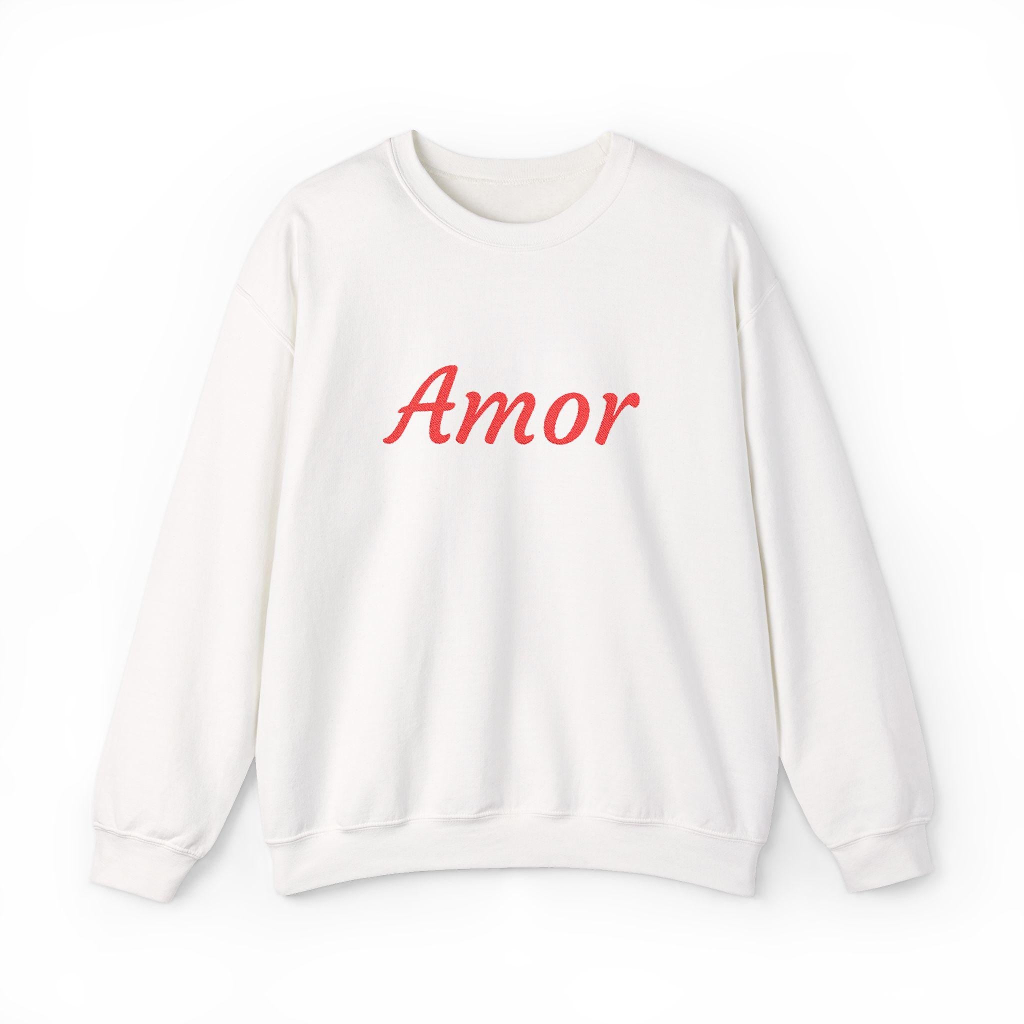 Amor Script Embroidered Pullover For Travelers Limited Edition Lightweight Warmth