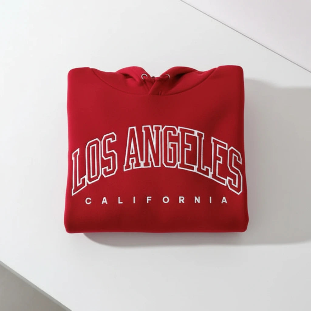 Los Angeles California Letter Print Womens Hoodie Pullover