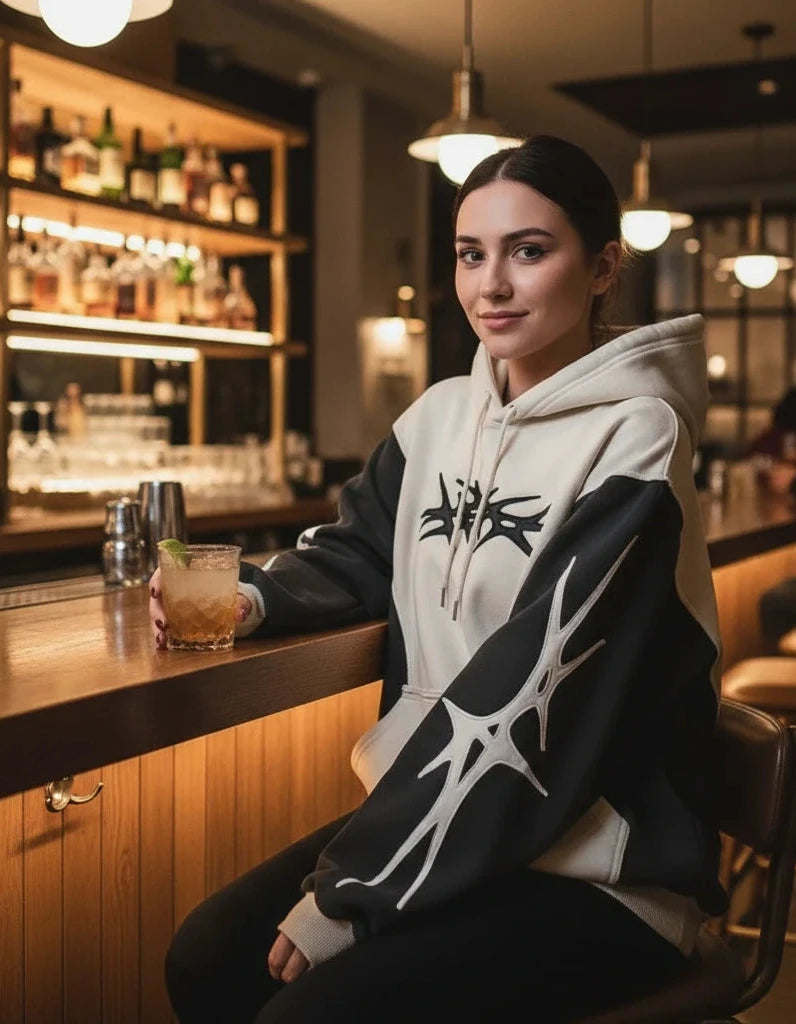 Y2K Grunge Pullover Hoodie Premium Cotton Blend Limited Edition For Women Oversized Fit