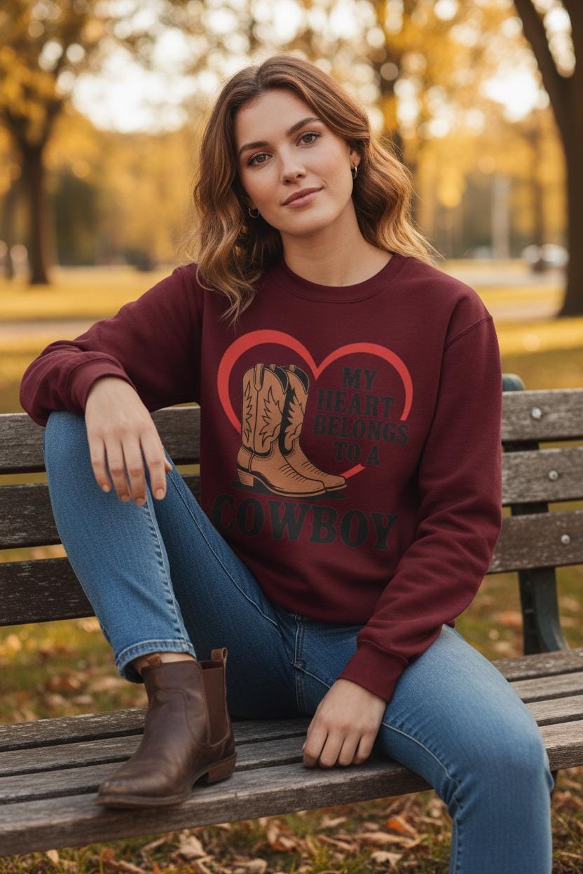 Sweatshirt NuBlend Fleece Cowboy Heart Limited Edition