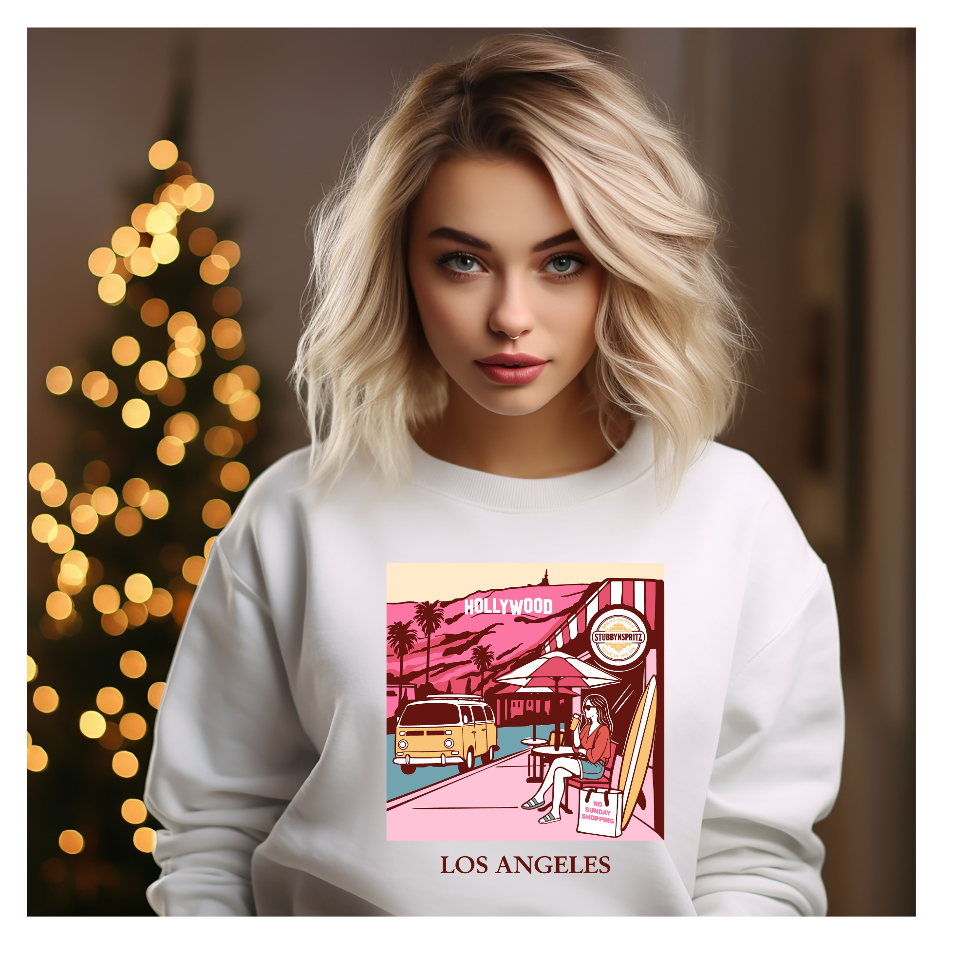 Los Angeles Cafe Vintage Collection Heavy Blend Crewneck Sweatshirt Limited Edition