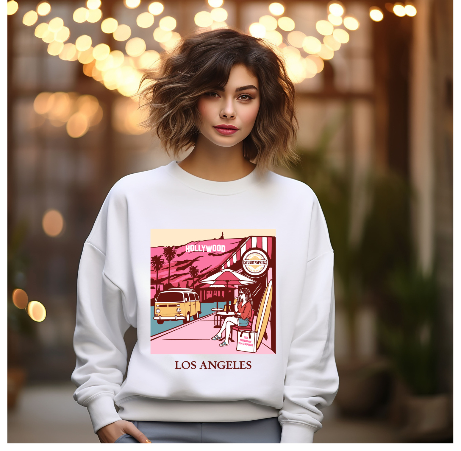 Los Angeles Cafe Vintage Collection Heavy Blend Crewneck Sweatshirt Limited Edition