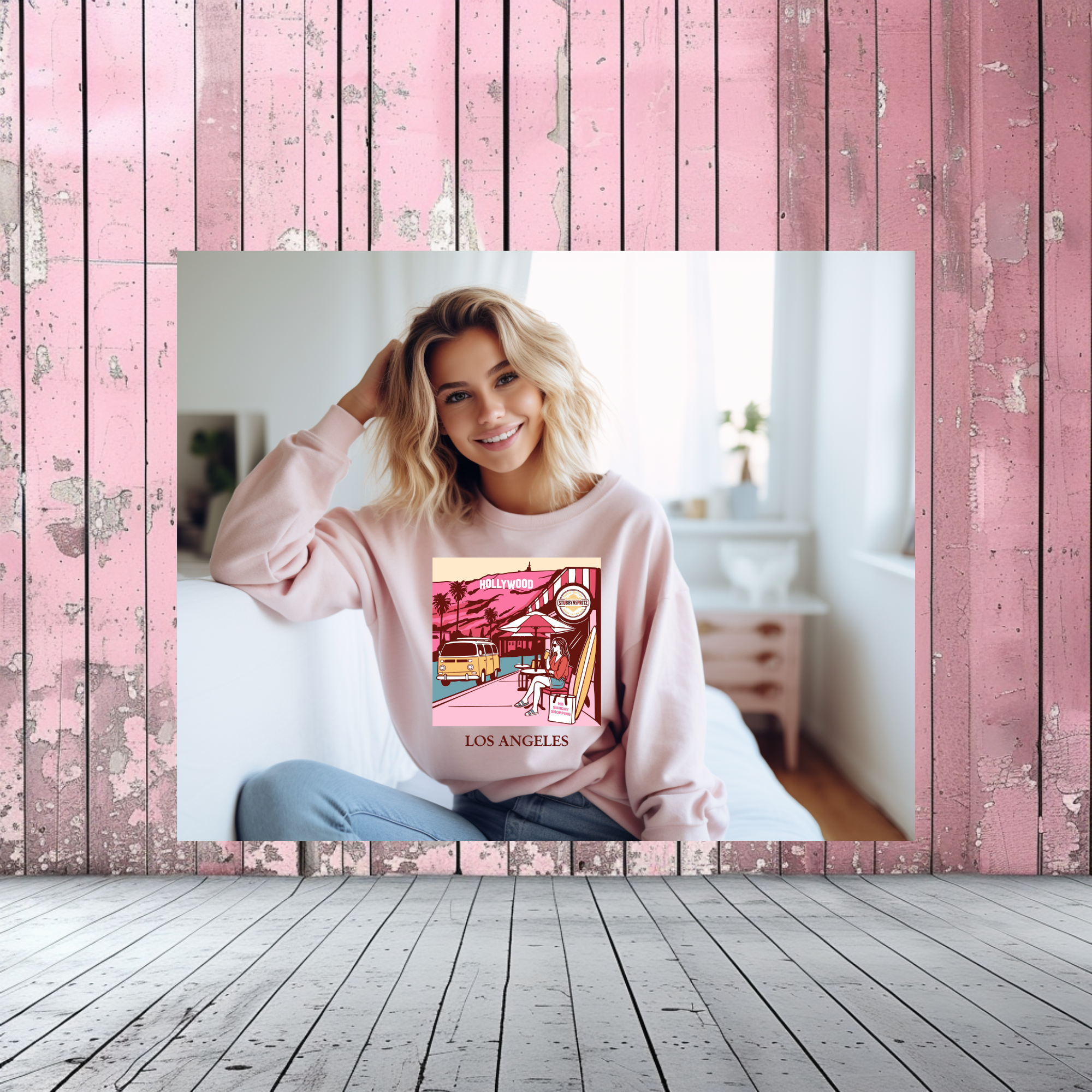 Los Angeles Cafe Vintage Collection Heavy Blend Crewneck Sweatshirt Limited Edition