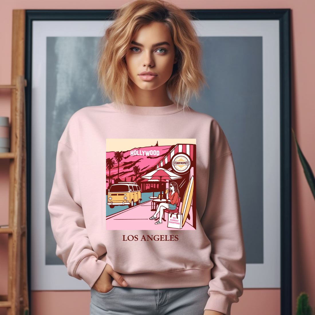 Los Angeles Cafe Vintage Collection Heavy Blend Crewneck Sweatshirt Limited Edition