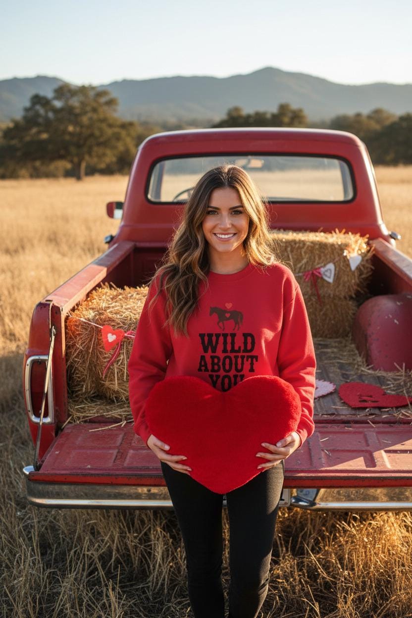 Wild About You Country Western Sweatshirt Cotton Poly Blend Rodeo Collection Limited Release
