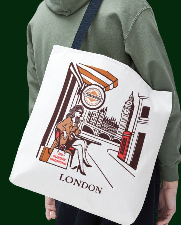London Retro Tote Bag Premium Polyester Limited Edition