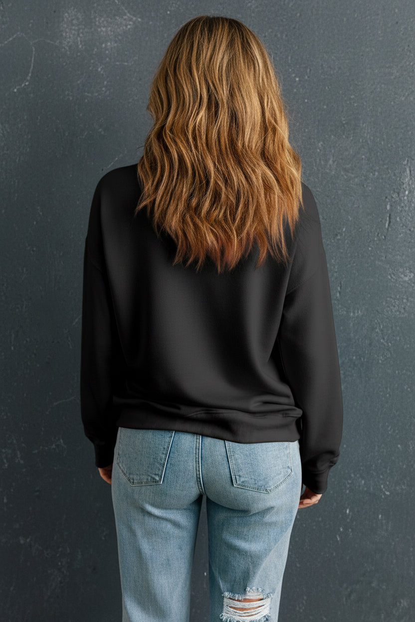 Heritage Collection Premium Cotton Knit Round Neck Pullover Black Limited Edition