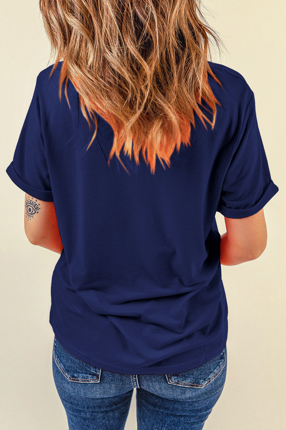 Blue Team Spirit Graphic Baseball Tee