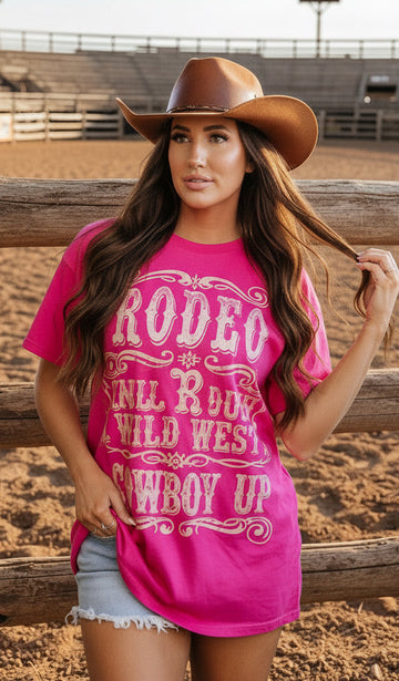 Rose Pima Cotton Cowboy Tee Rose Collection Limited