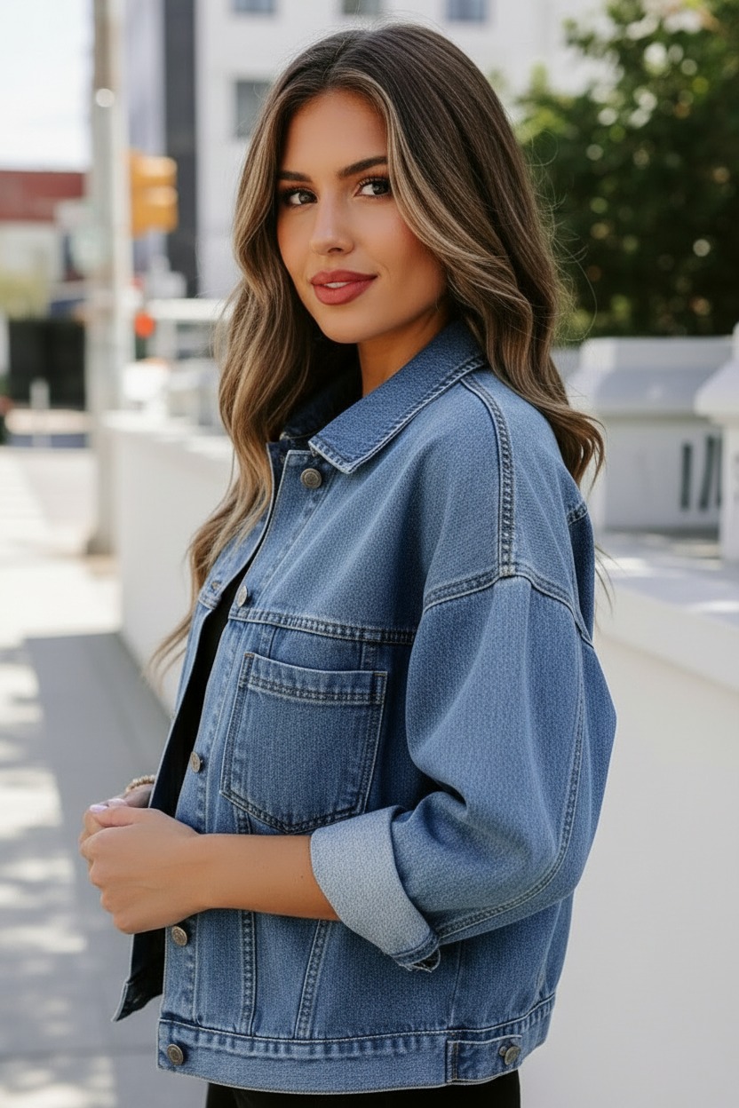 Premium Denim Jacket Oversized Light Blue Limited Edition