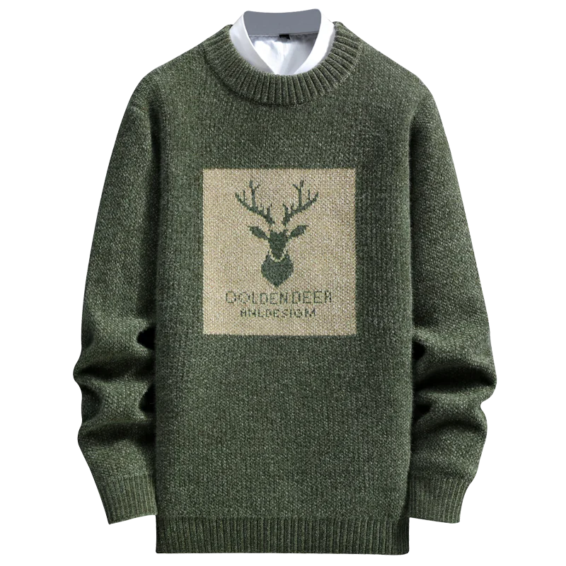 Men's Fashionable High Neck Warm Knit Sweater