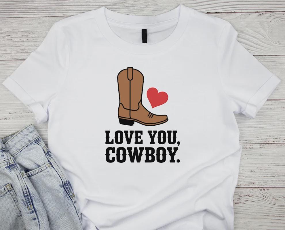 Country Love Cowboy Heart Tee Premium Cotton Collection Oversized Limited Edition Relaxed Fit
