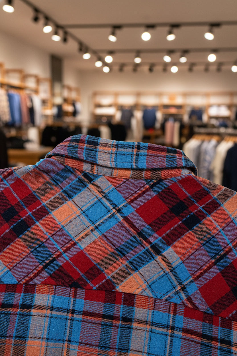 Red Plaid Print Loose Vintage Shirt