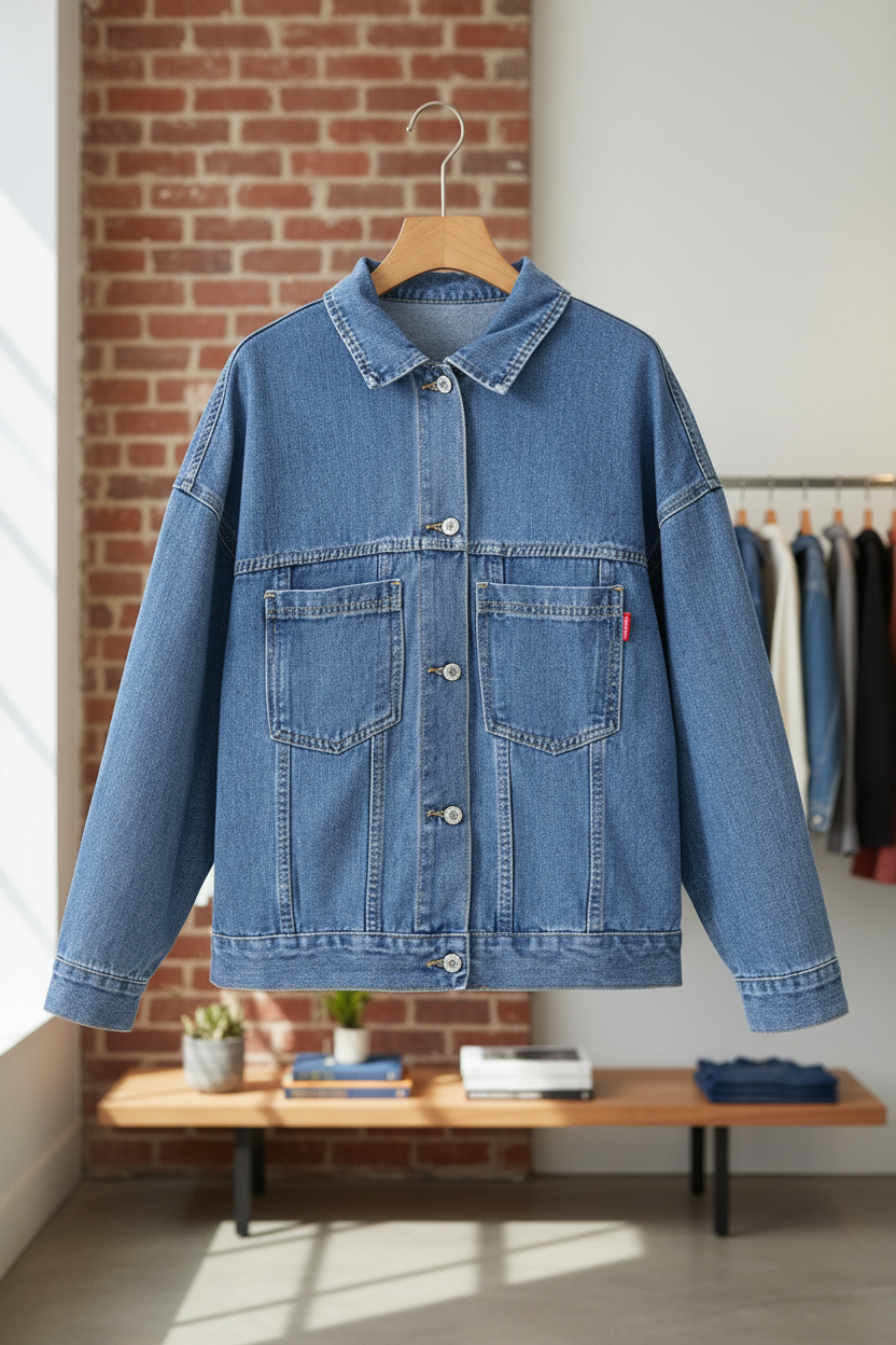 Premium Denim Jacket Oversized Light Blue Limited Edition