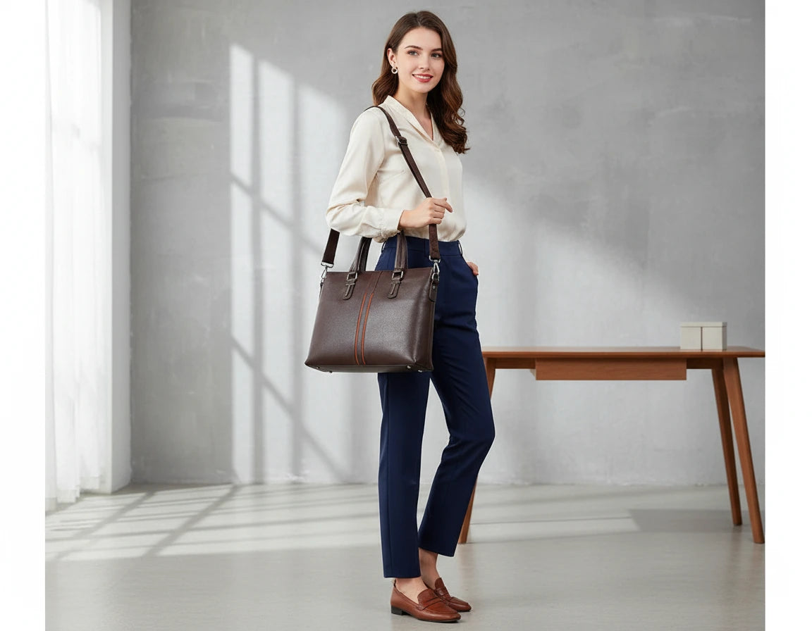 Premium Leather Tote And Crossbody Bag From The Leather Collection Limited Edition