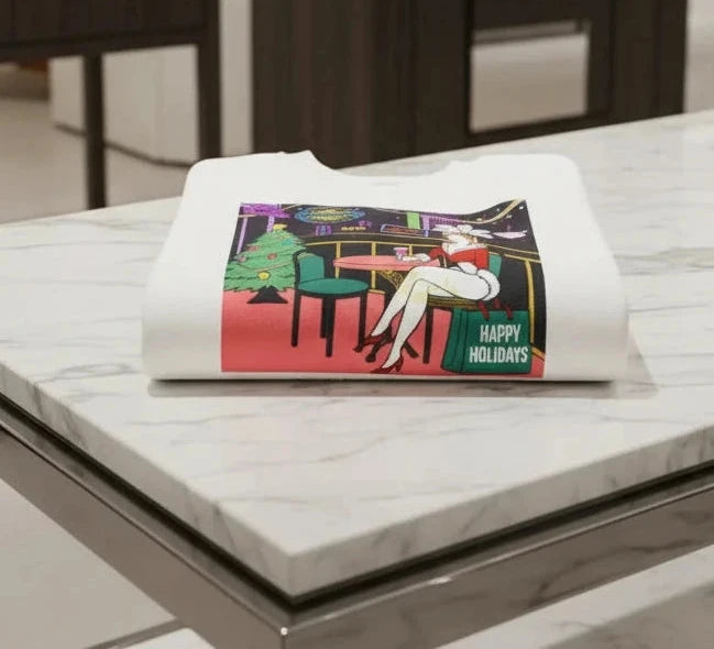 Las Vegas Showgirl Heavy Blend Crewneck Sweatshirt Retro Holiday Collection Limited Edition