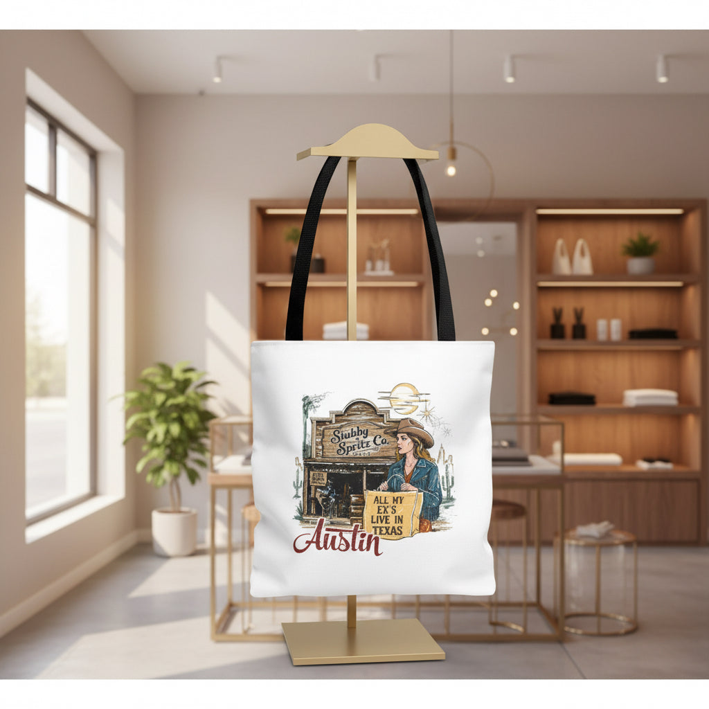 Texas Country Music Tote Bag: All My Ex's Design