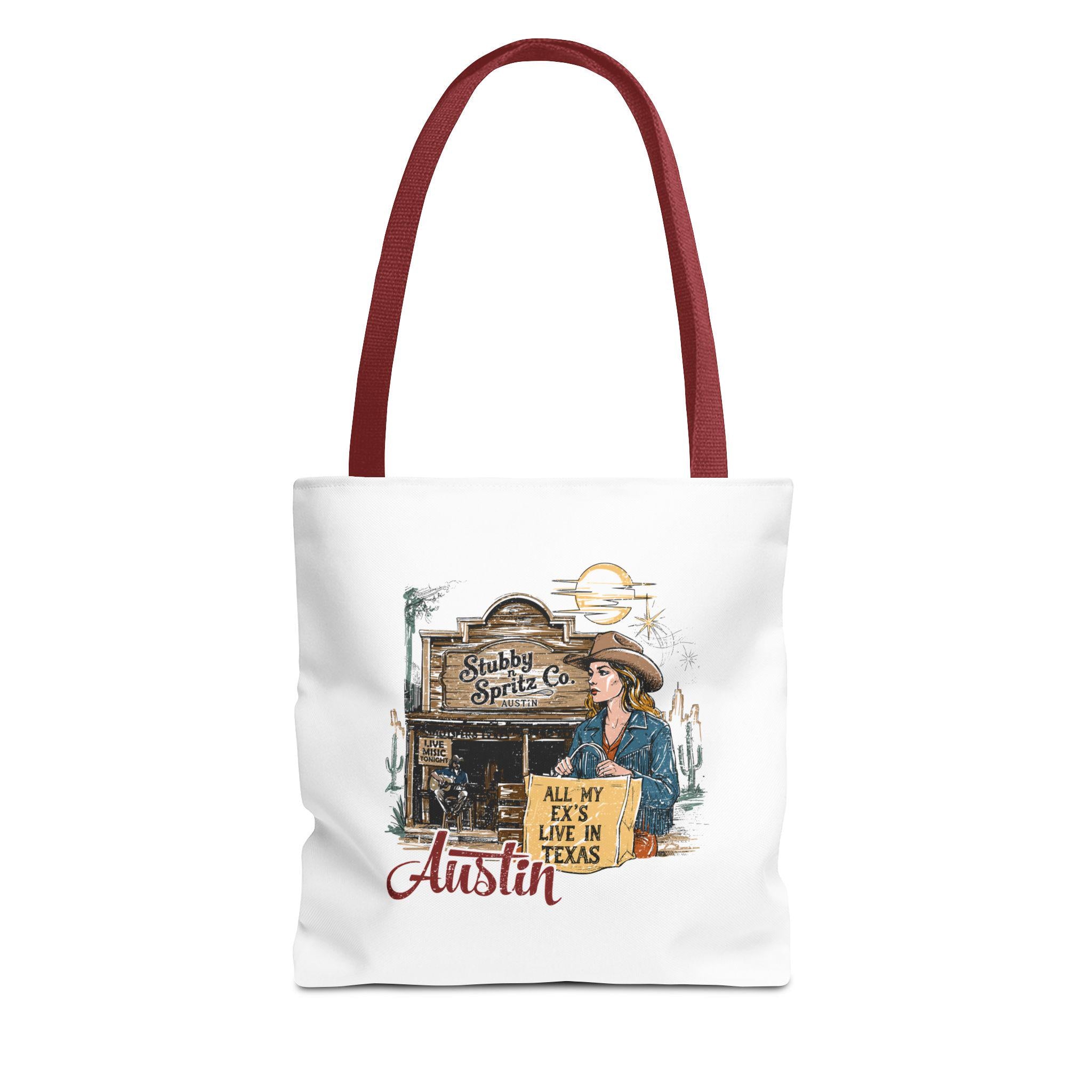 Texas Country Music Tote Bag: All My Ex's Design