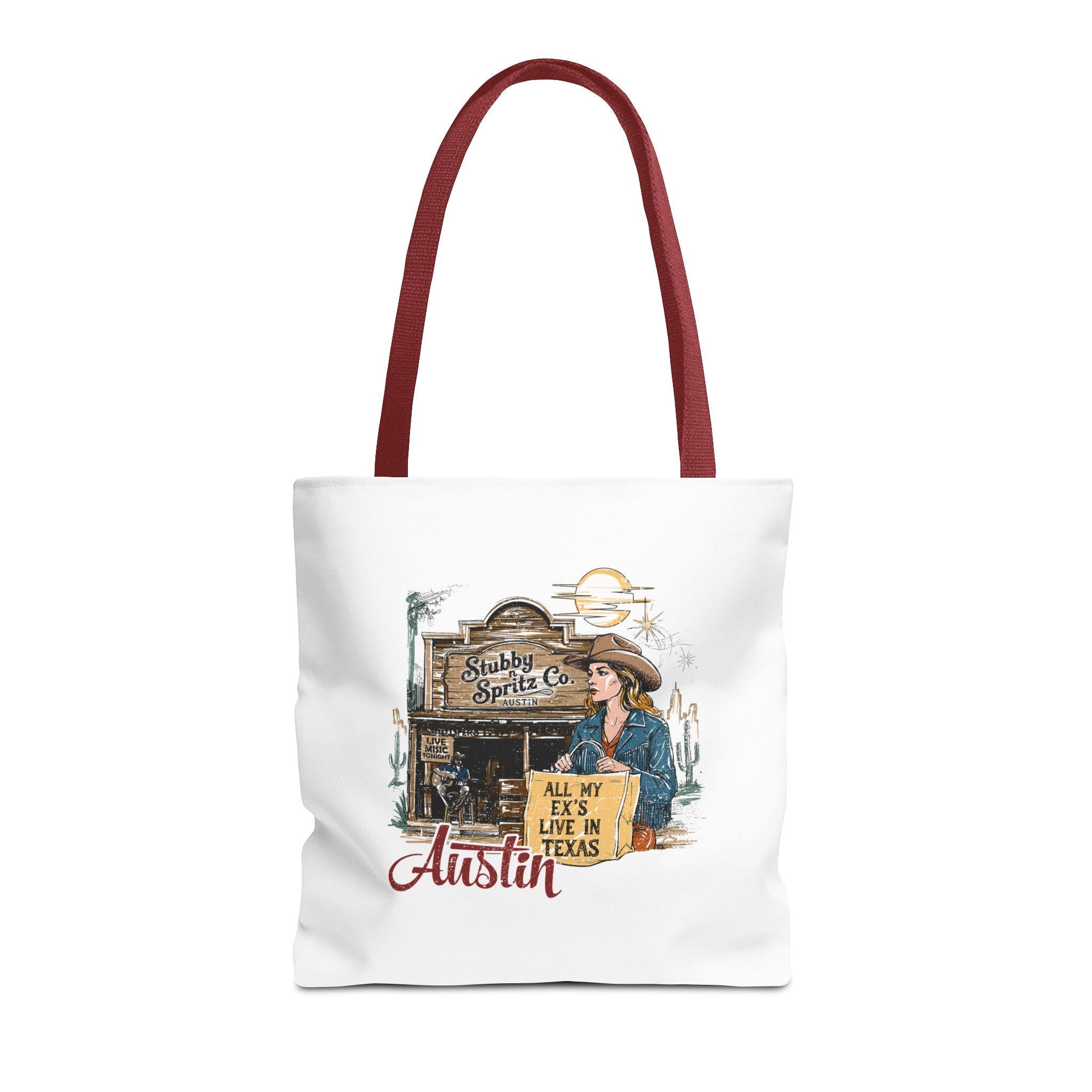 Texas Country Music Tote Bag: All My Ex's Design
