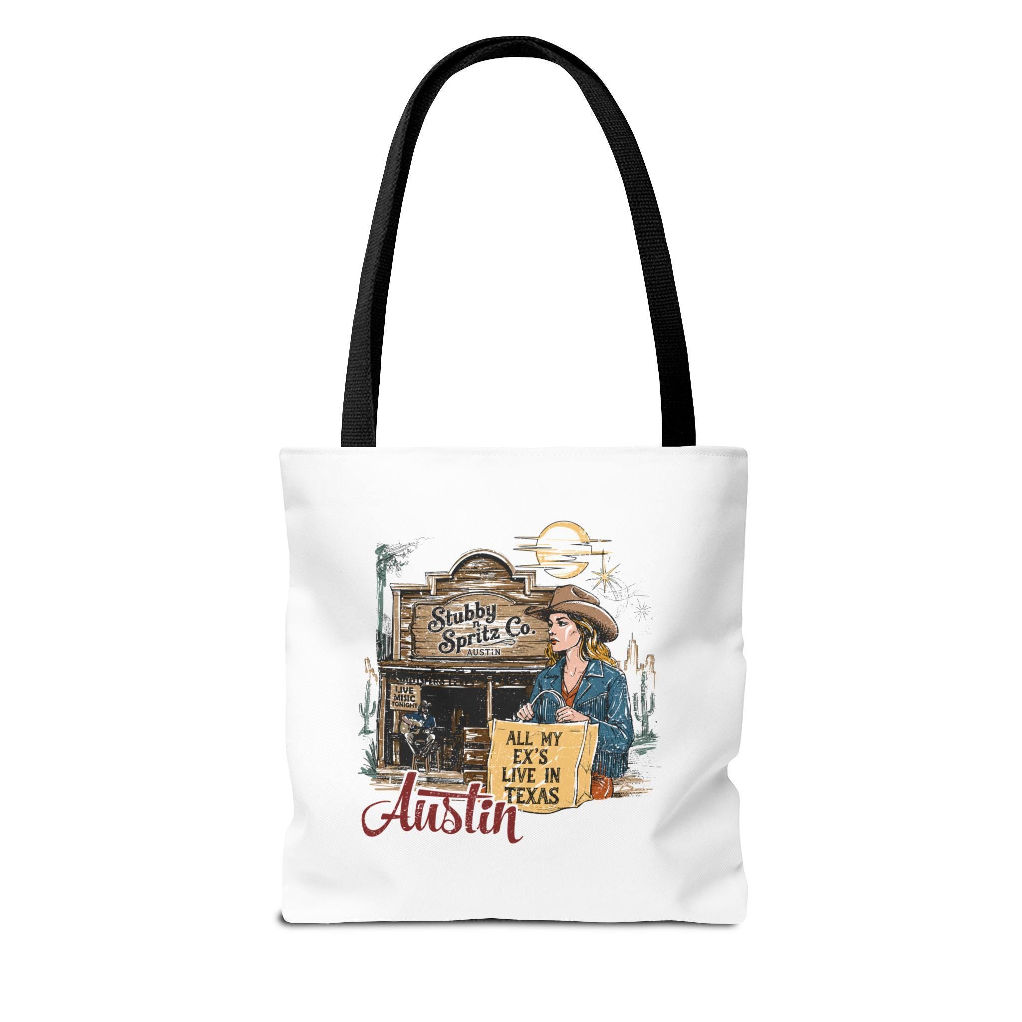 Texas Country Music Tote Bag: All My Ex's Design