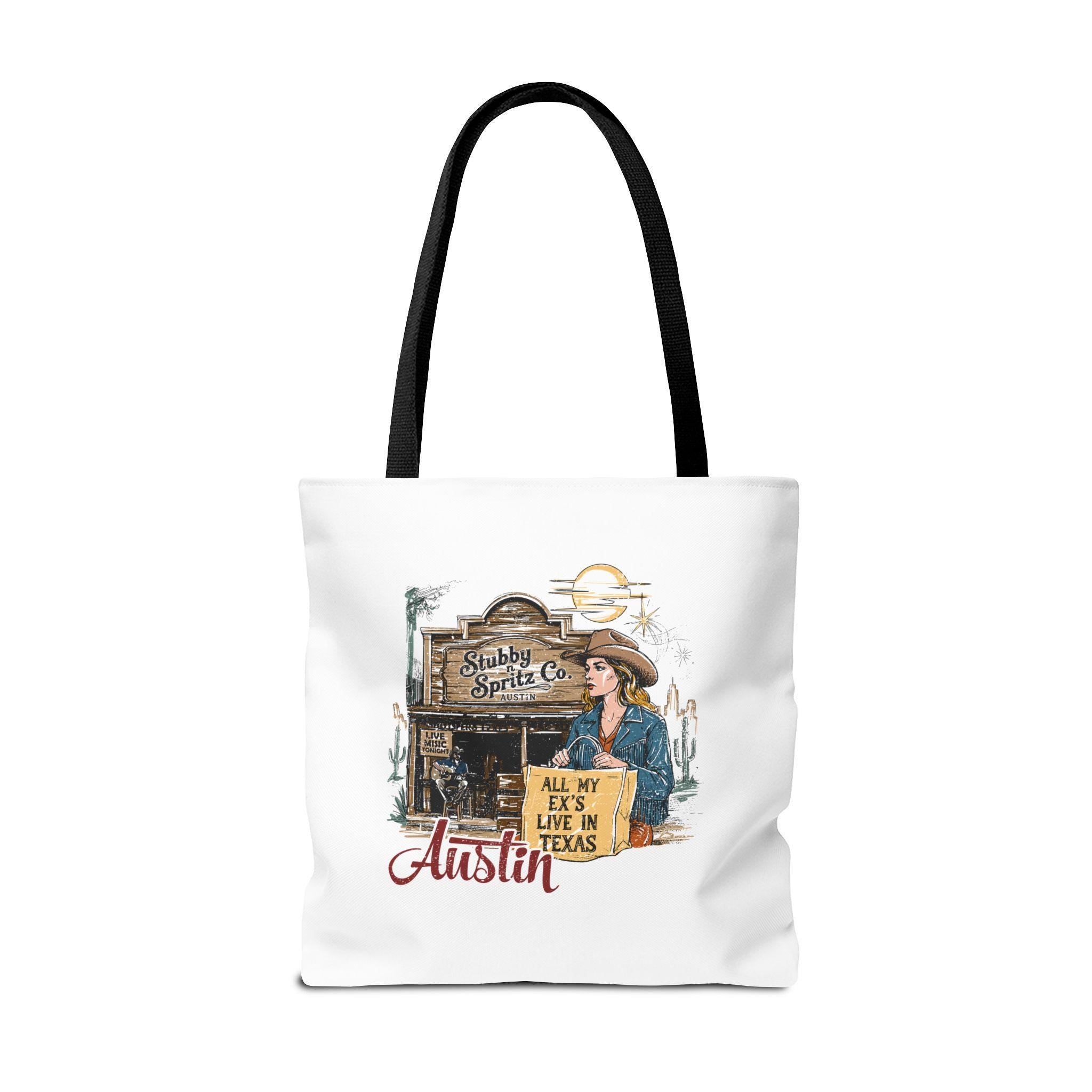 Texas Country Music Tote Bag: All My Ex's Design