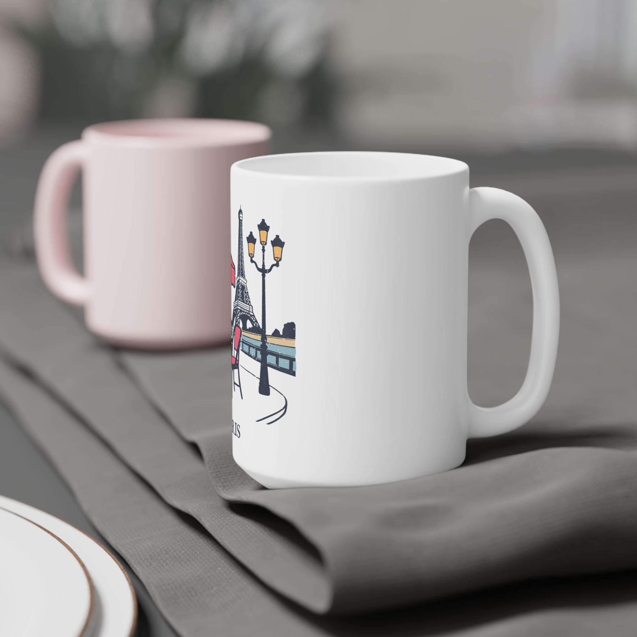Paris Ceramic Mug: Coffee Lover Gift, Travel Souvenir