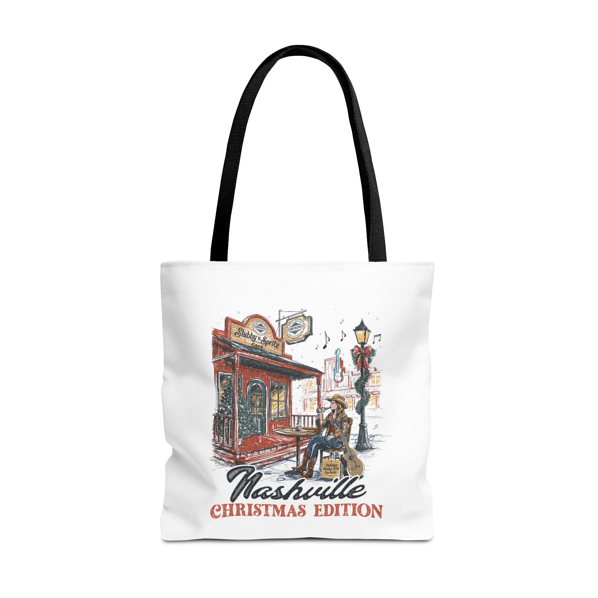 Nashville Christmas Edition Tote Bag: Country Music Lover Gift