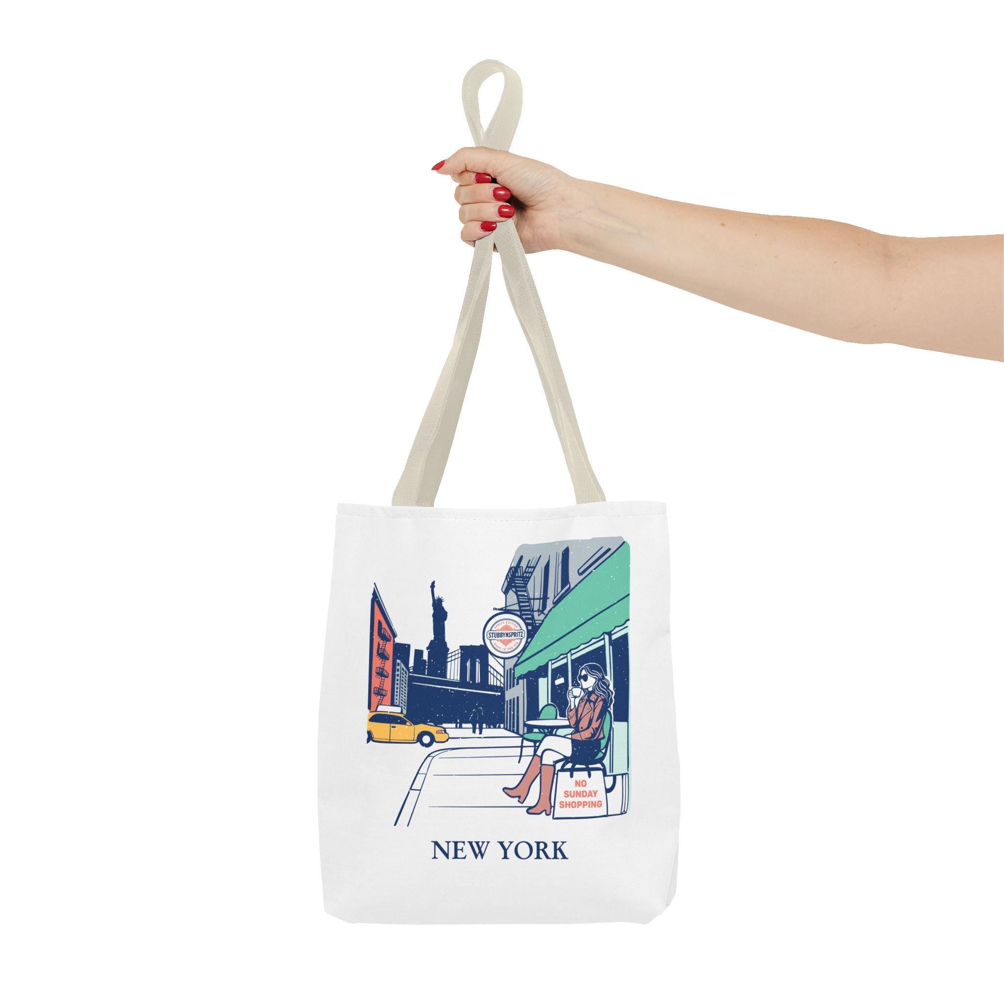 NYC Cityscape Tote Bag: Polyester All-Over Print