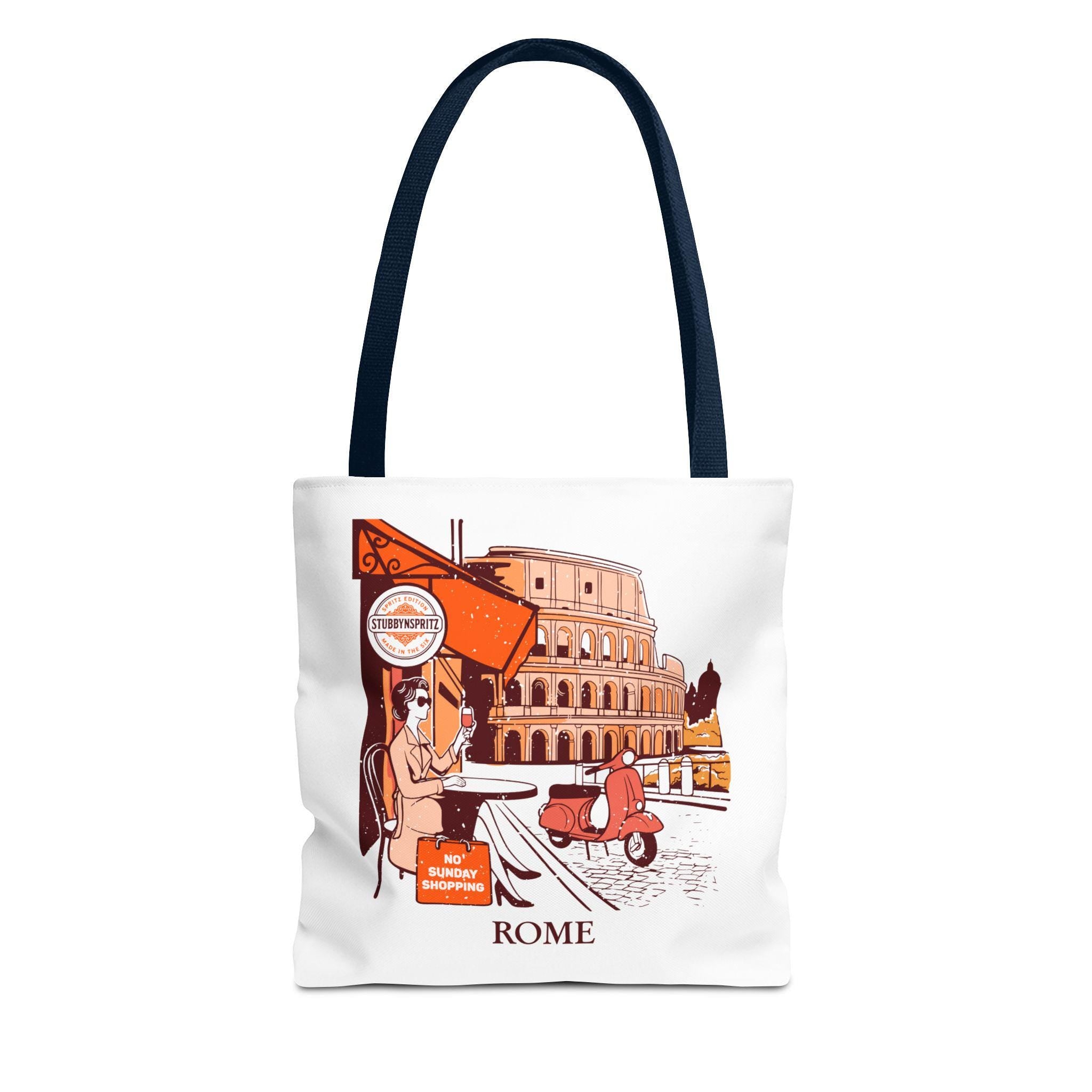Rome Travel Tote Bag: Italian Cafe Scene