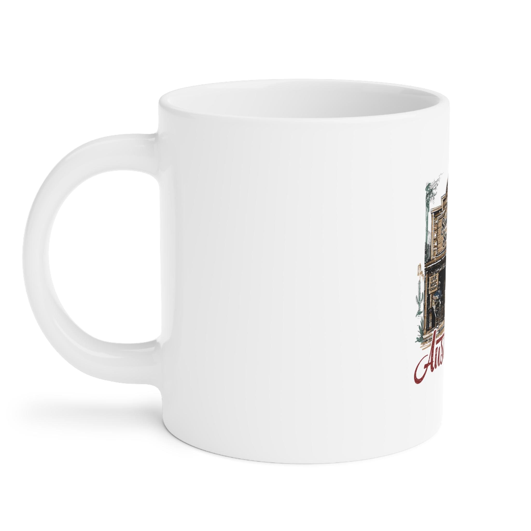 Texas Ceramic Coffee Mug: Country Music Gift, Western Decor