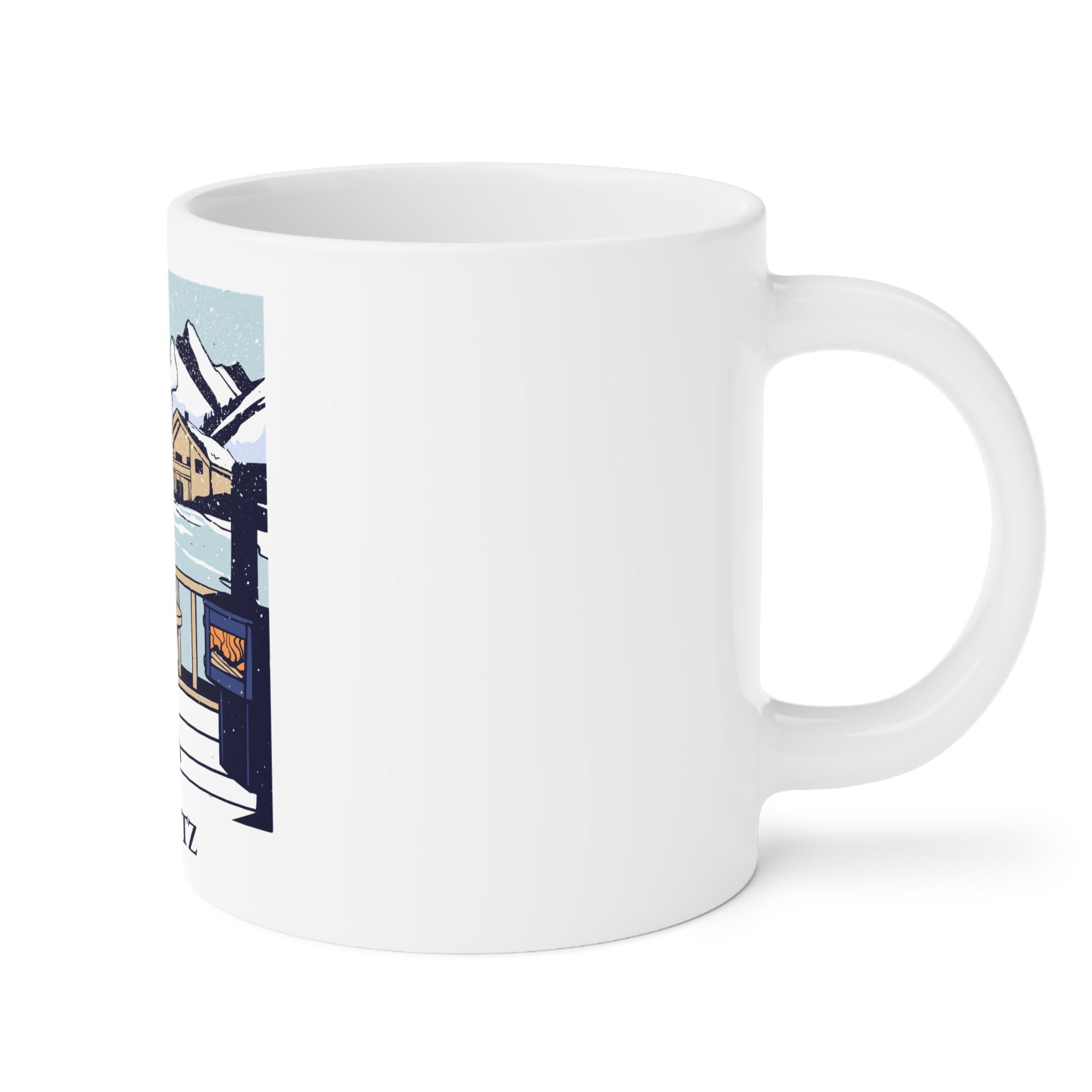 St. Moritz Powder Day Ceramic Mug: Ski Trip Souvenir
