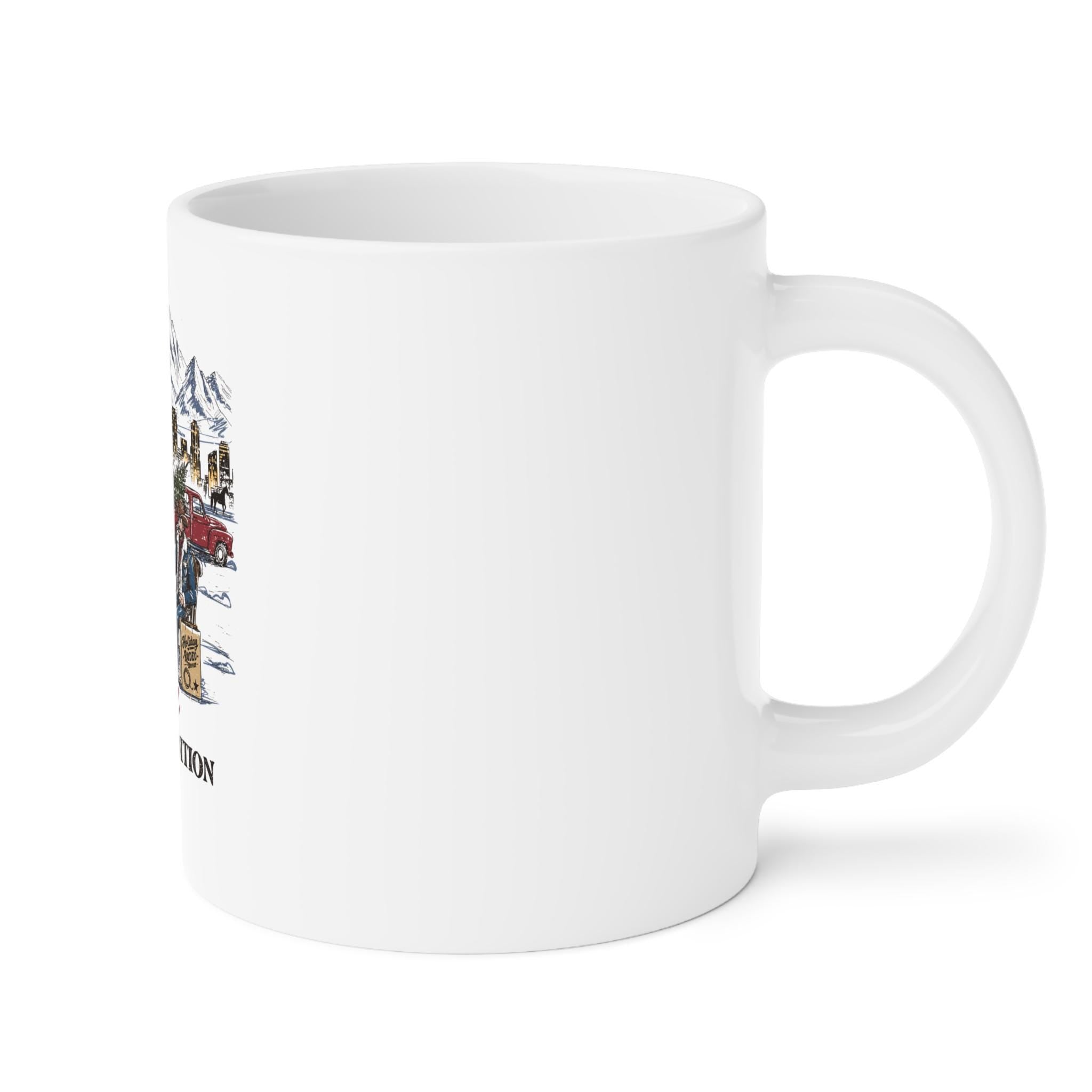 Denver Christmas Cafe Mug: Retro Ski Design Travel Mug