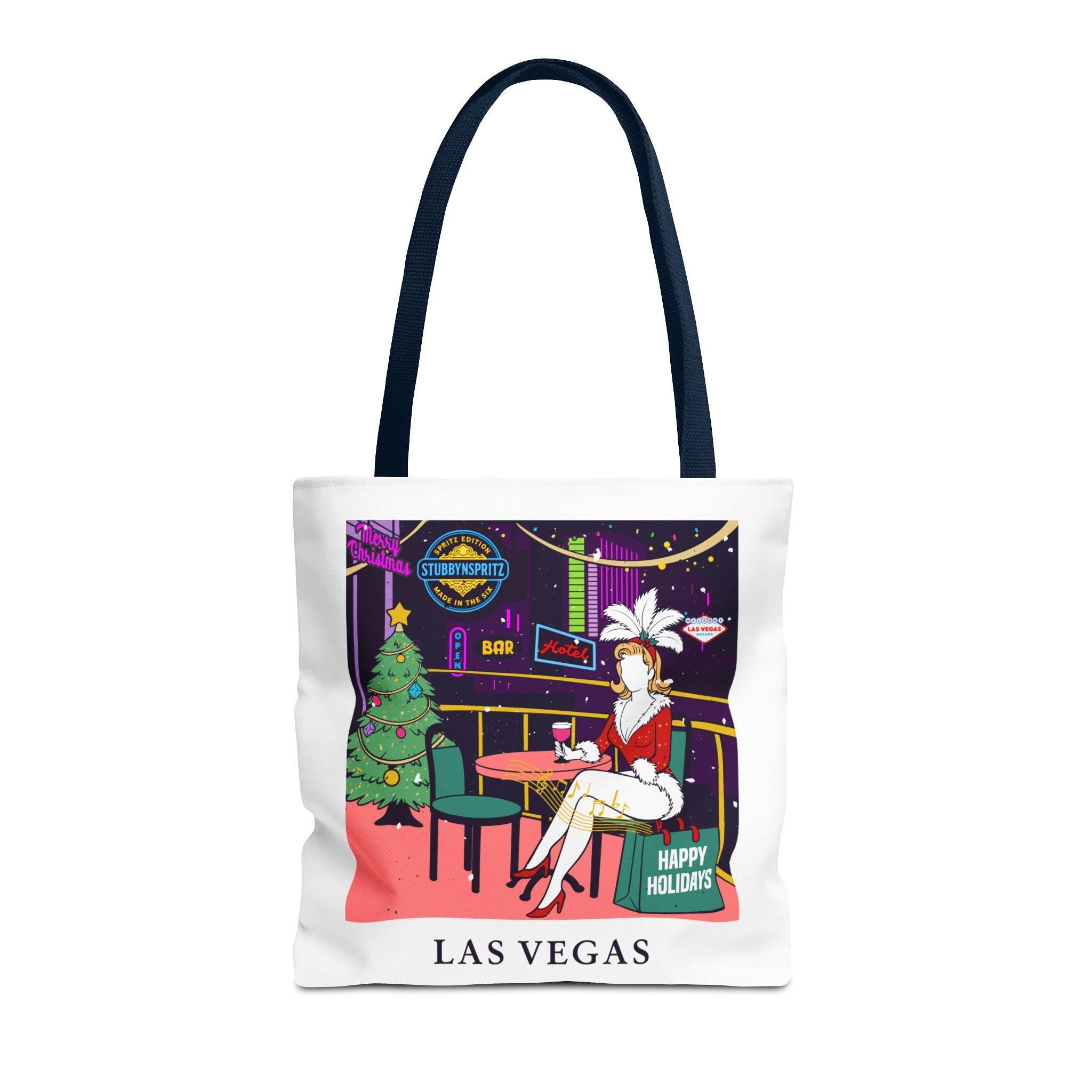 Las Vegas Showgirl Tote Bag: Polyester Holiday Party Gift