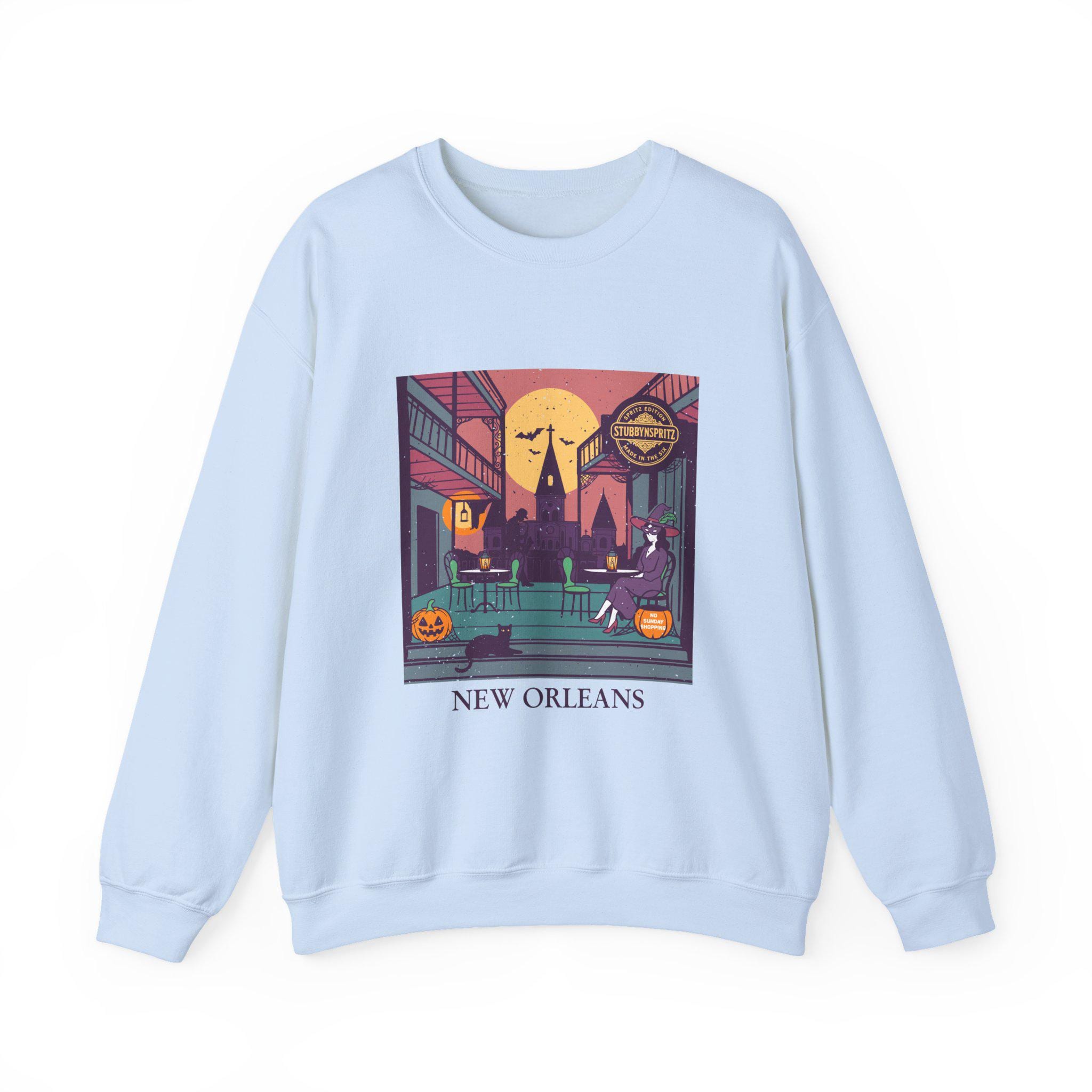 New Orleans Halloween Sweatshirt: Spooky NOLA Ghost Parade Crewneck