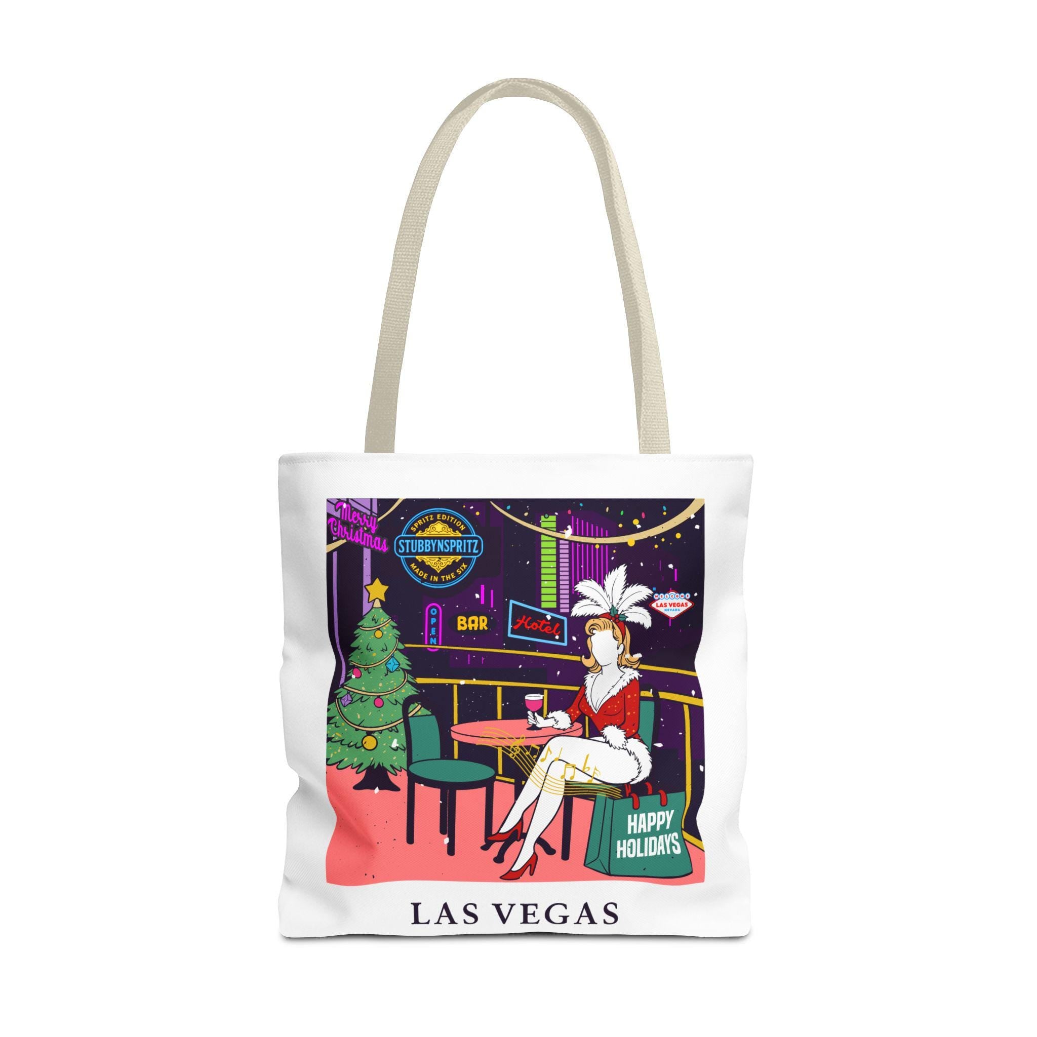 Las Vegas Showgirl Tote Bag: Polyester Holiday Party Gift