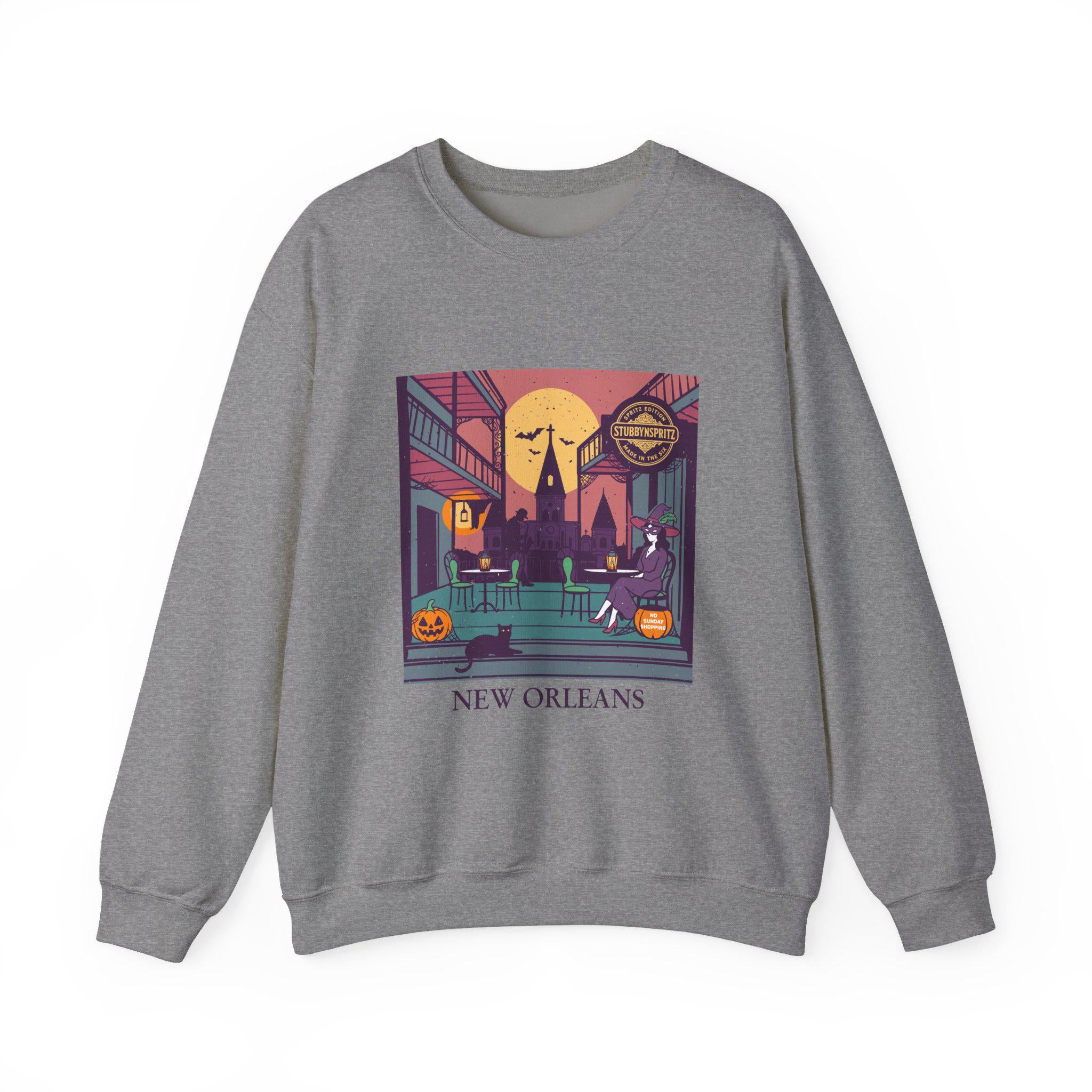 New Orleans Halloween Sweatshirt: Spooky NOLA Ghost Parade Crewneck