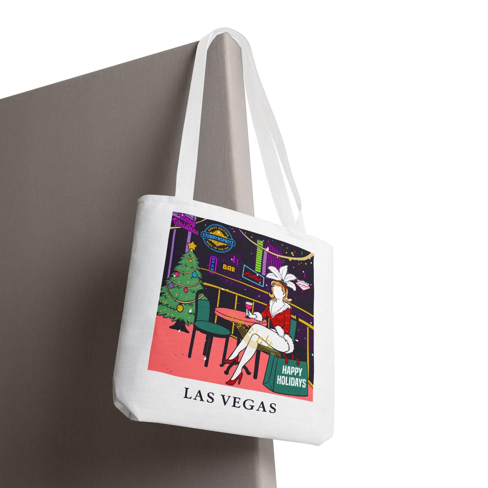 Las Vegas Showgirl Tote Bag: Polyester Holiday Party Gift