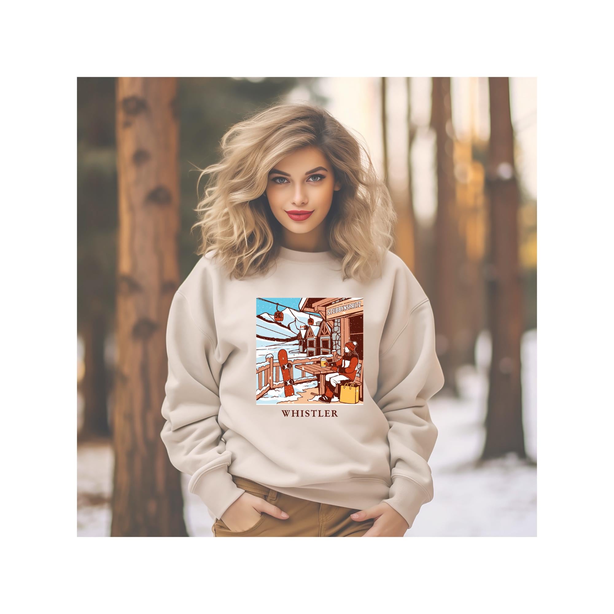 Whistler Sweatshirt: Retro Ski Lodge Pullover - Winter Style