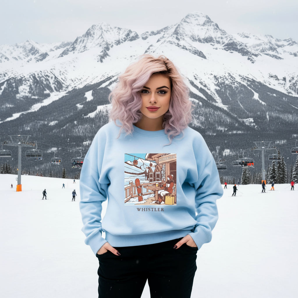 Whistler Sweatshirt: Retro Ski Lodge Pullover - Winter Style