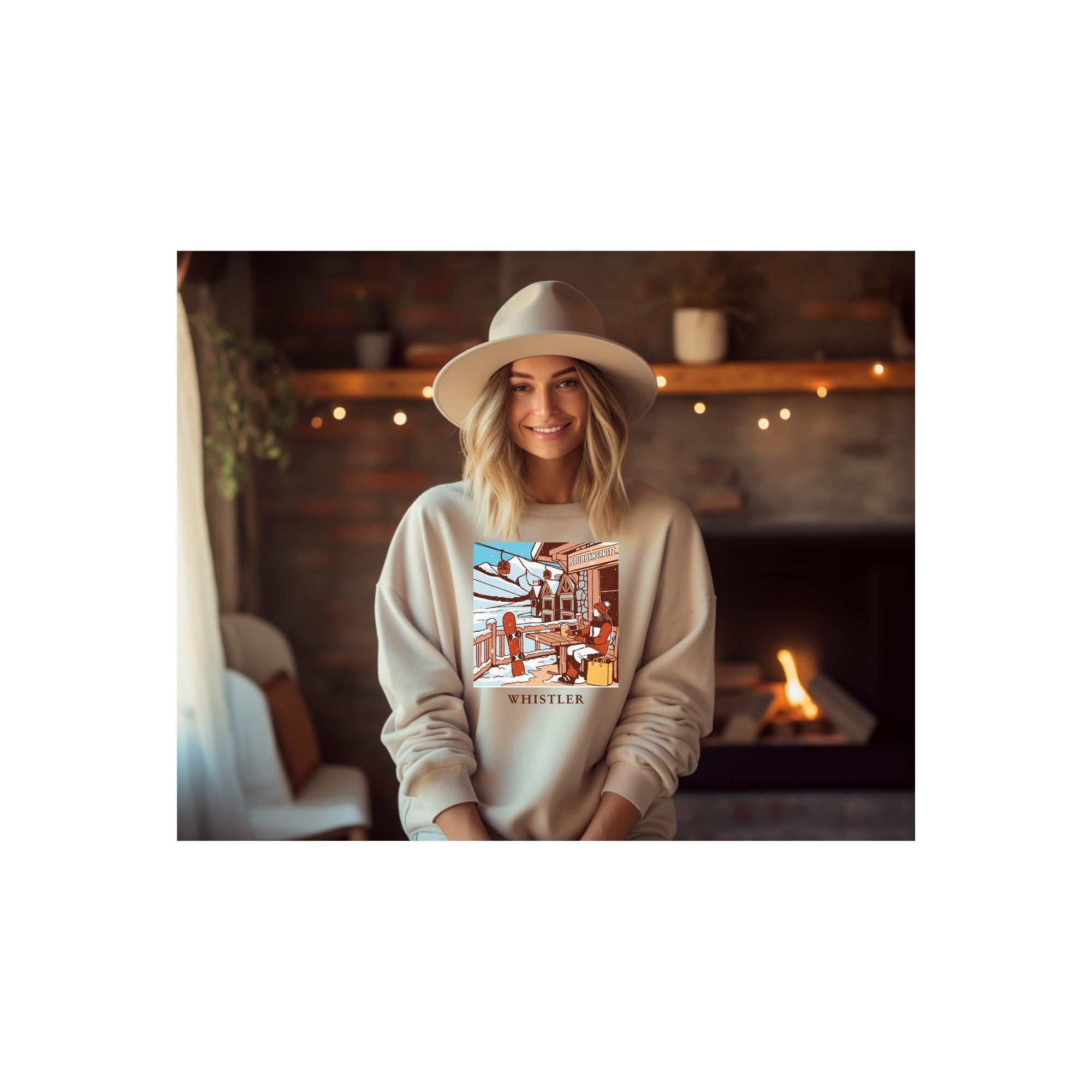 Whistler Sweatshirt: Retro Ski Lodge Pullover - Winter Style