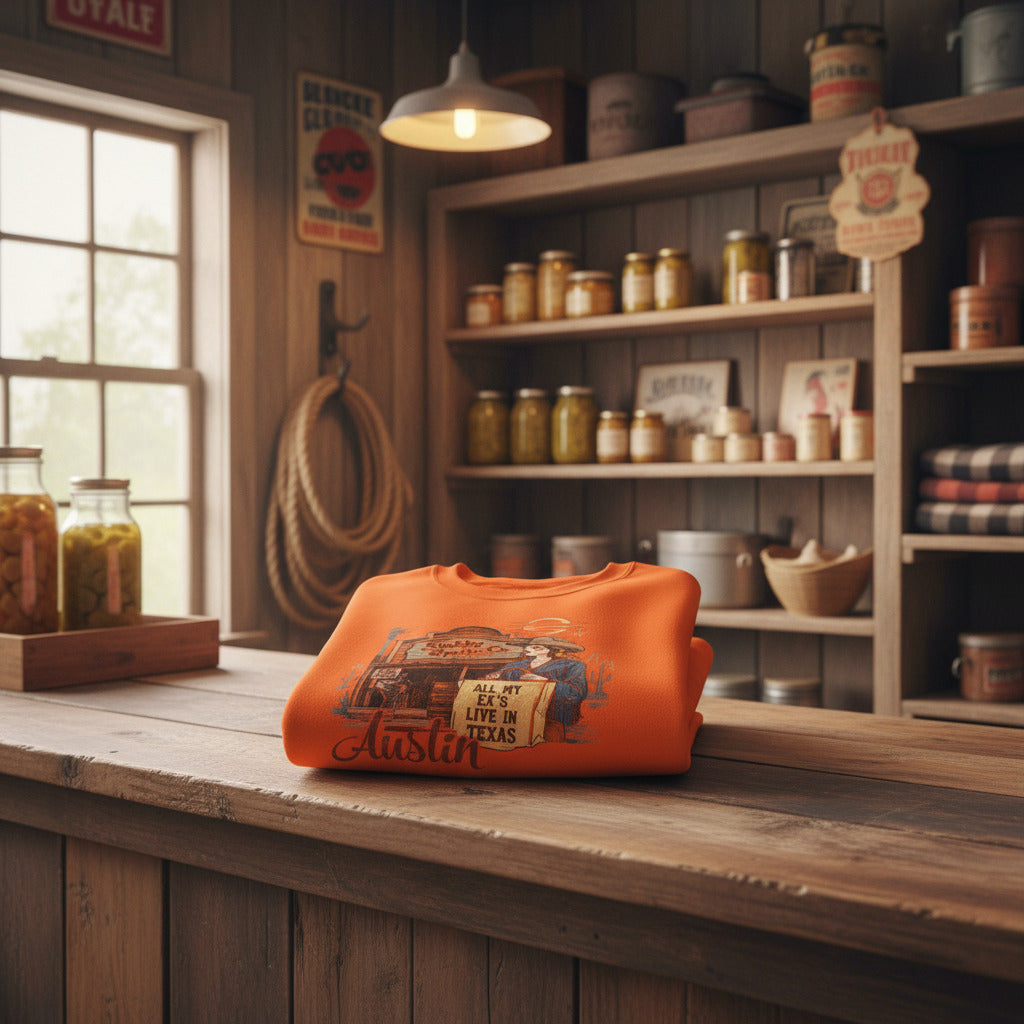 All My Exs Live In Texas Sweatshirt Premium Cotton Blend Limited Release Collectors Item