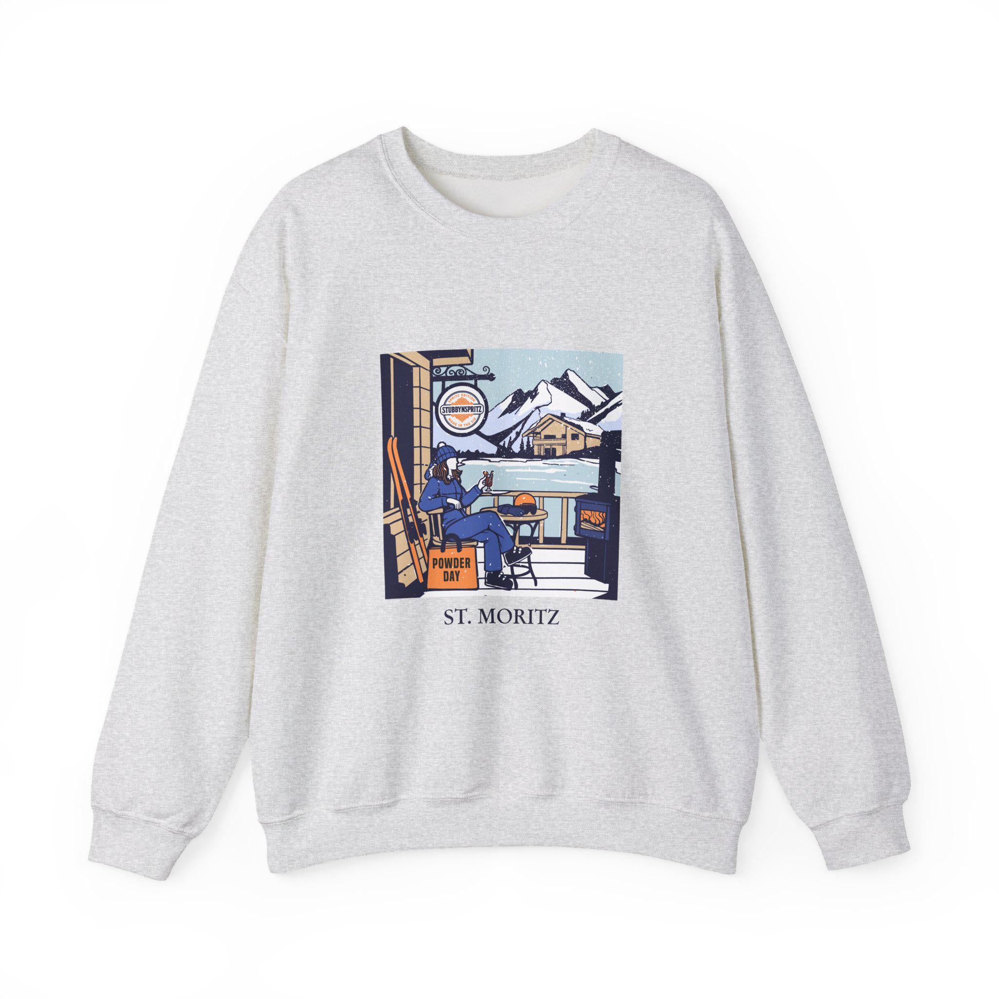 Vintage St Moritz Ski Sweatshirt: Retro Winter Crewneck