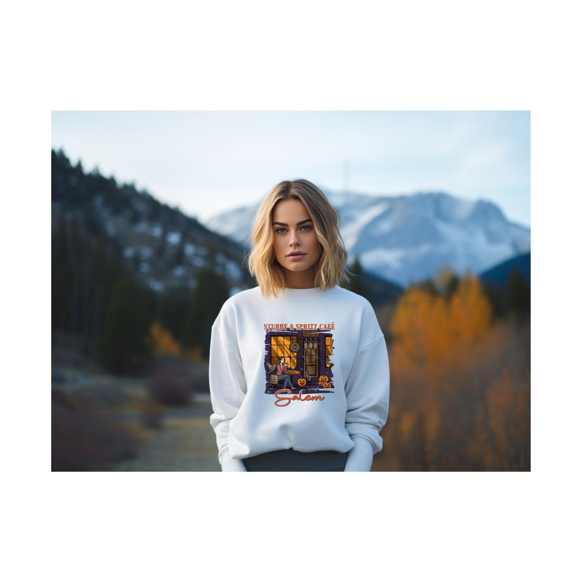 Salem Cafe Vibes Halloween Sweatshirt - Cozy Autumn Pullover
