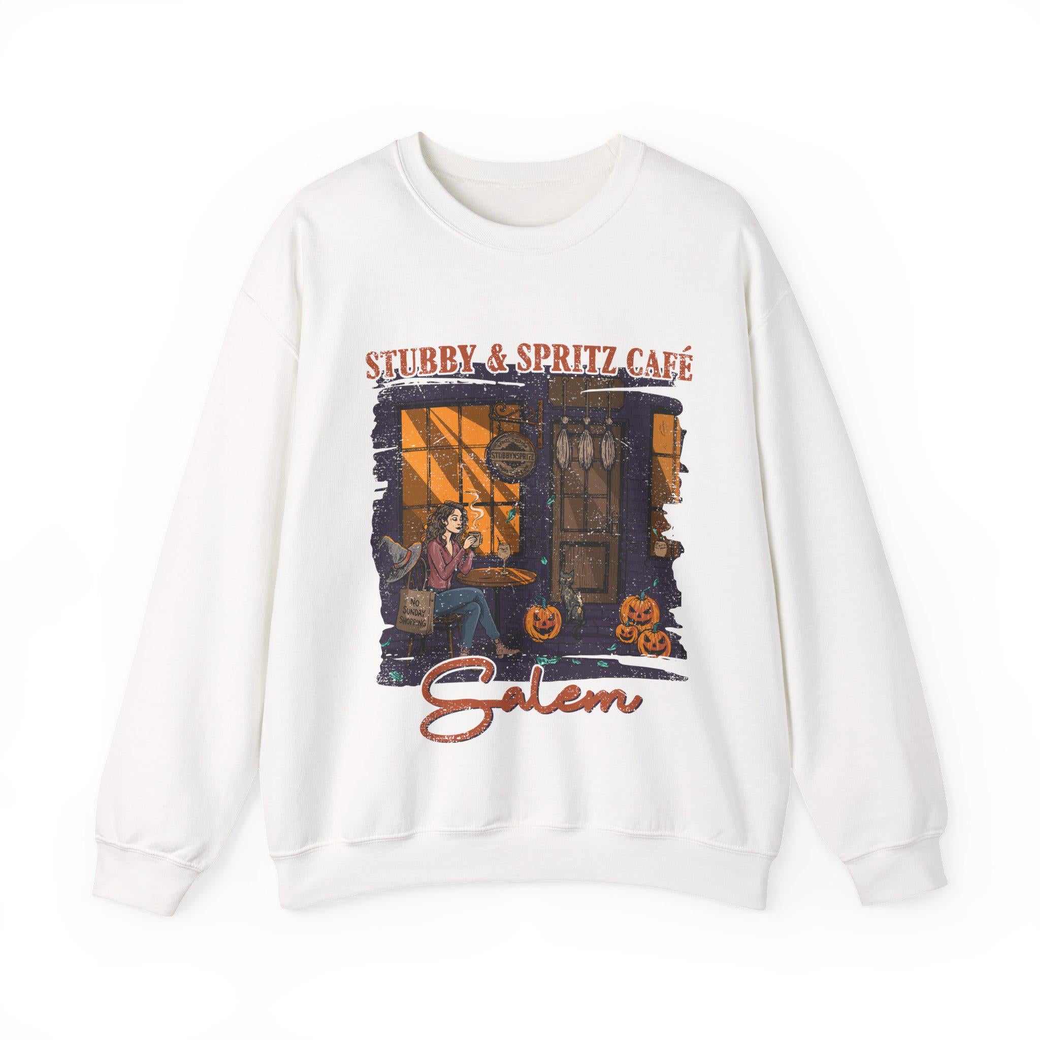 Salem Cafe Vibes Halloween Sweatshirt - Cozy Autumn Pullover